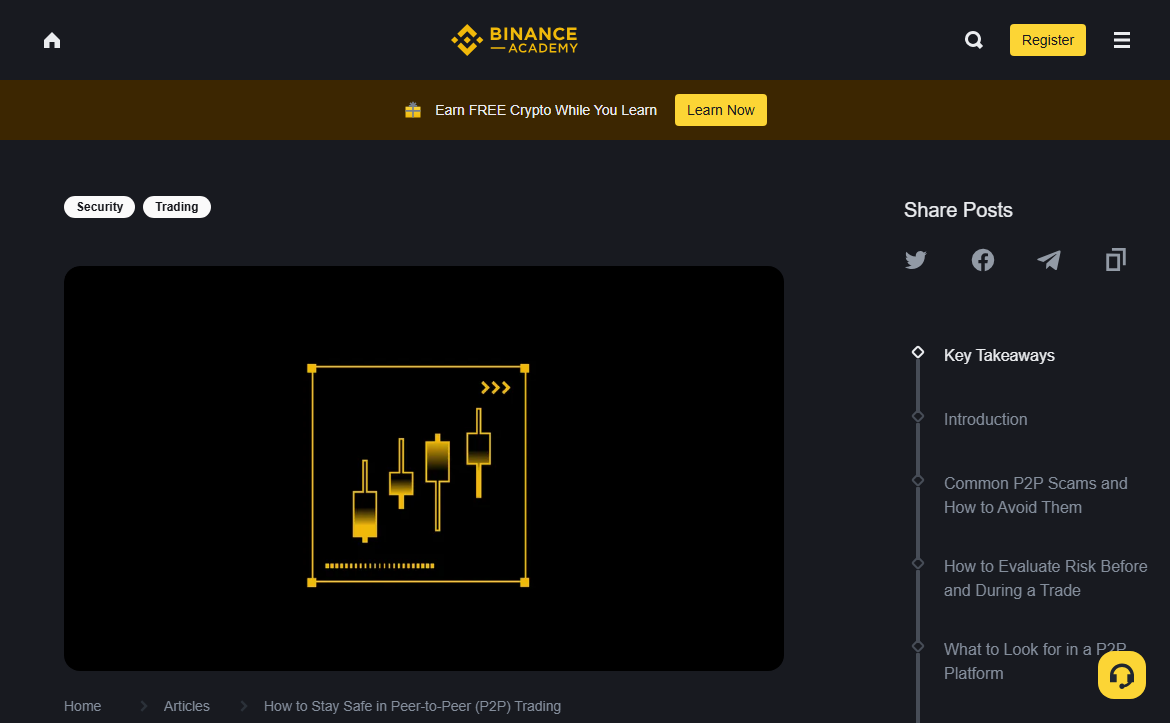 Public Binance Academy guide to staying safe in P2P trading